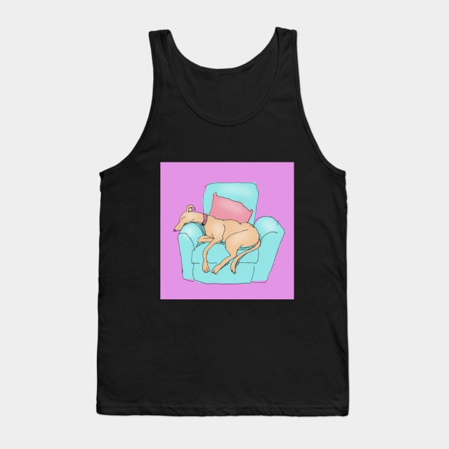 snoozing greyhound Tank Top by vectormutt